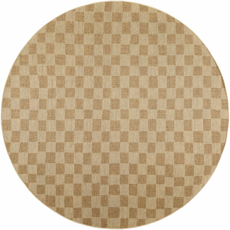 Kuval Checkered Brown Outdoor Rug by Boutique Rugs