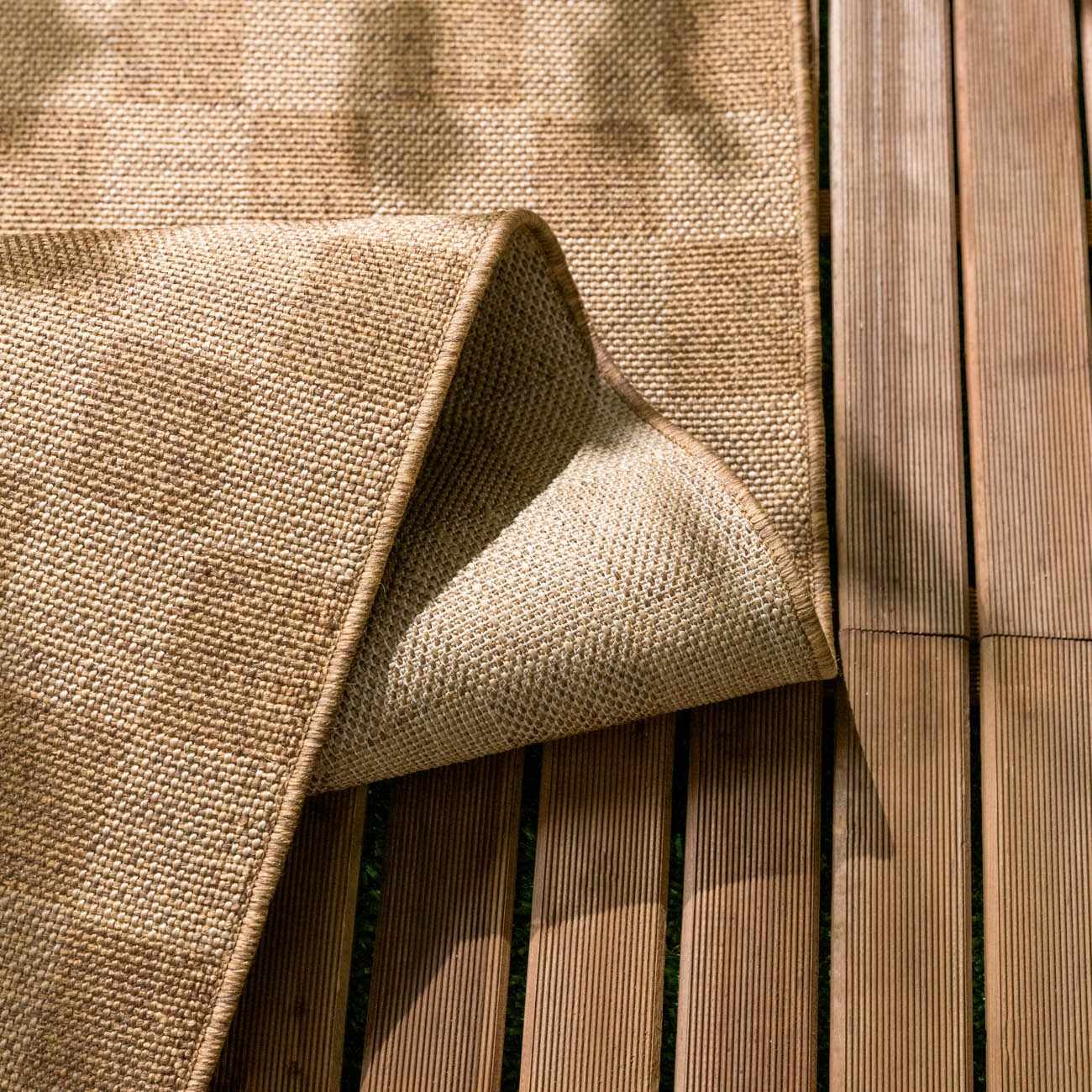 Kuval Checkered Brown Outdoor Rug by Boutique Rugs