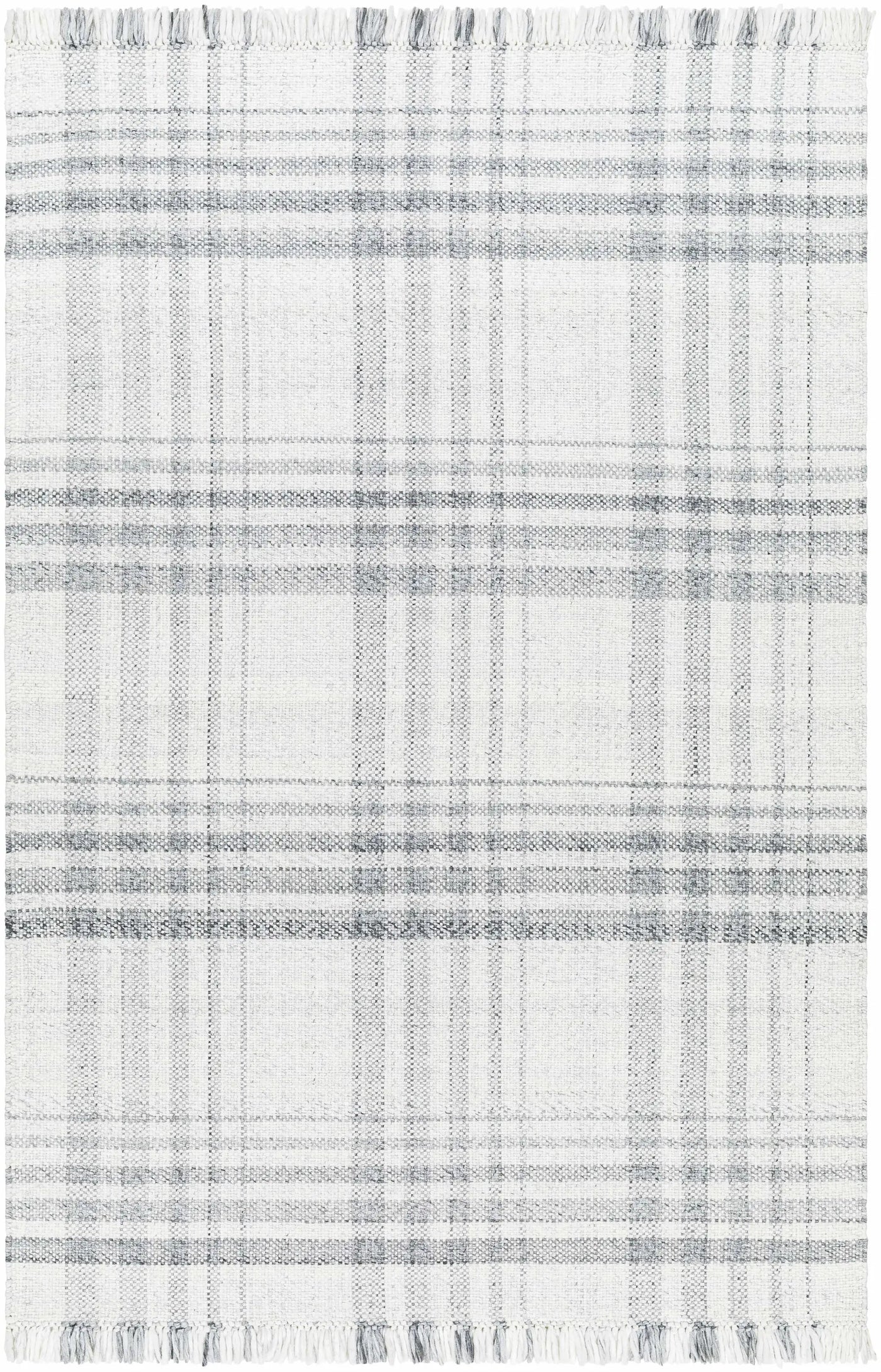 Inara Gray Plaid Area Rug - Clearance by Boutique Rugs