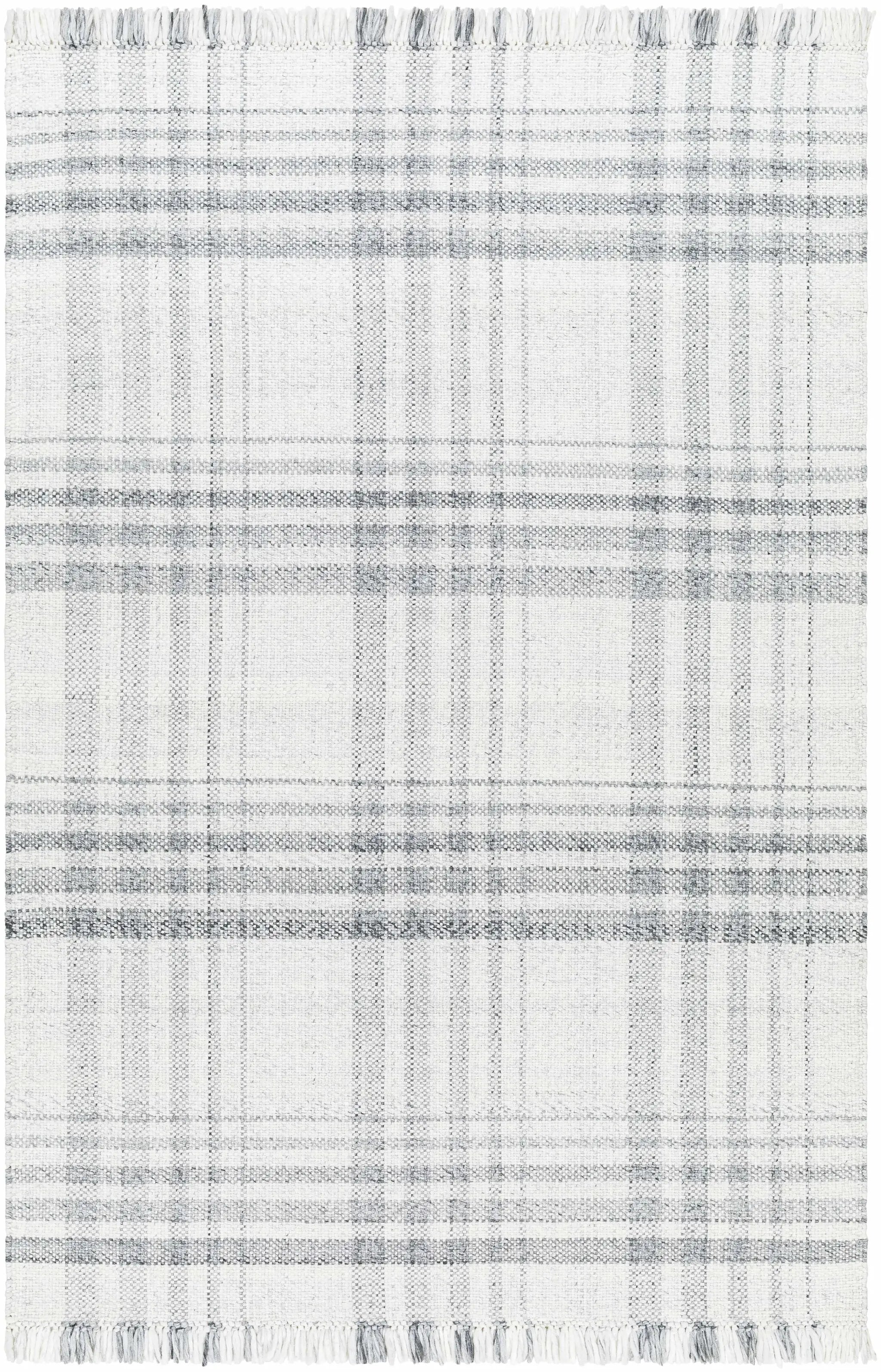 Inara Gray Plaid Area Rug - Clearance by Boutique Rugs