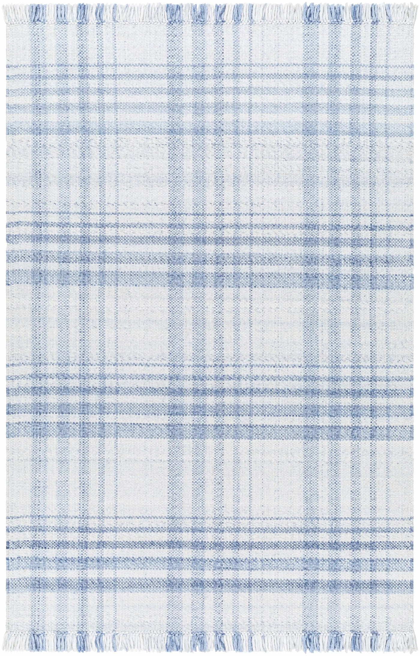 Inara Blue Plaid Area Rug by Boutique Rugs