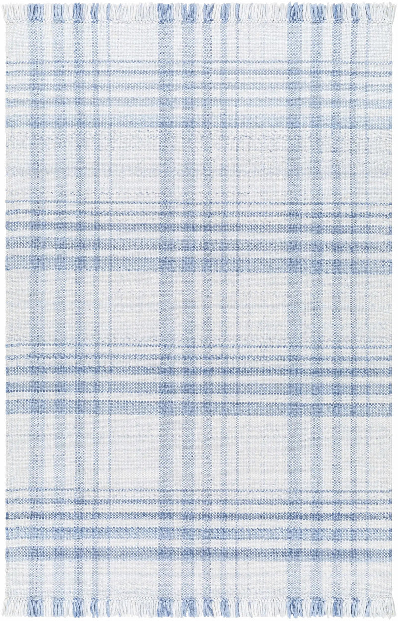 Inara Blue Plaid Area Rug by Boutique Rugs