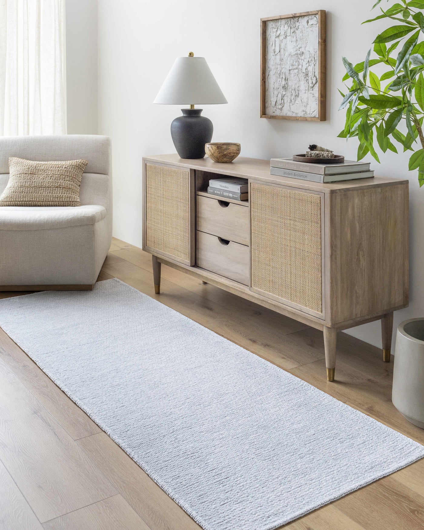 Isako Light Blue Solid Washable Rug - Clearance by Boutique Rugs