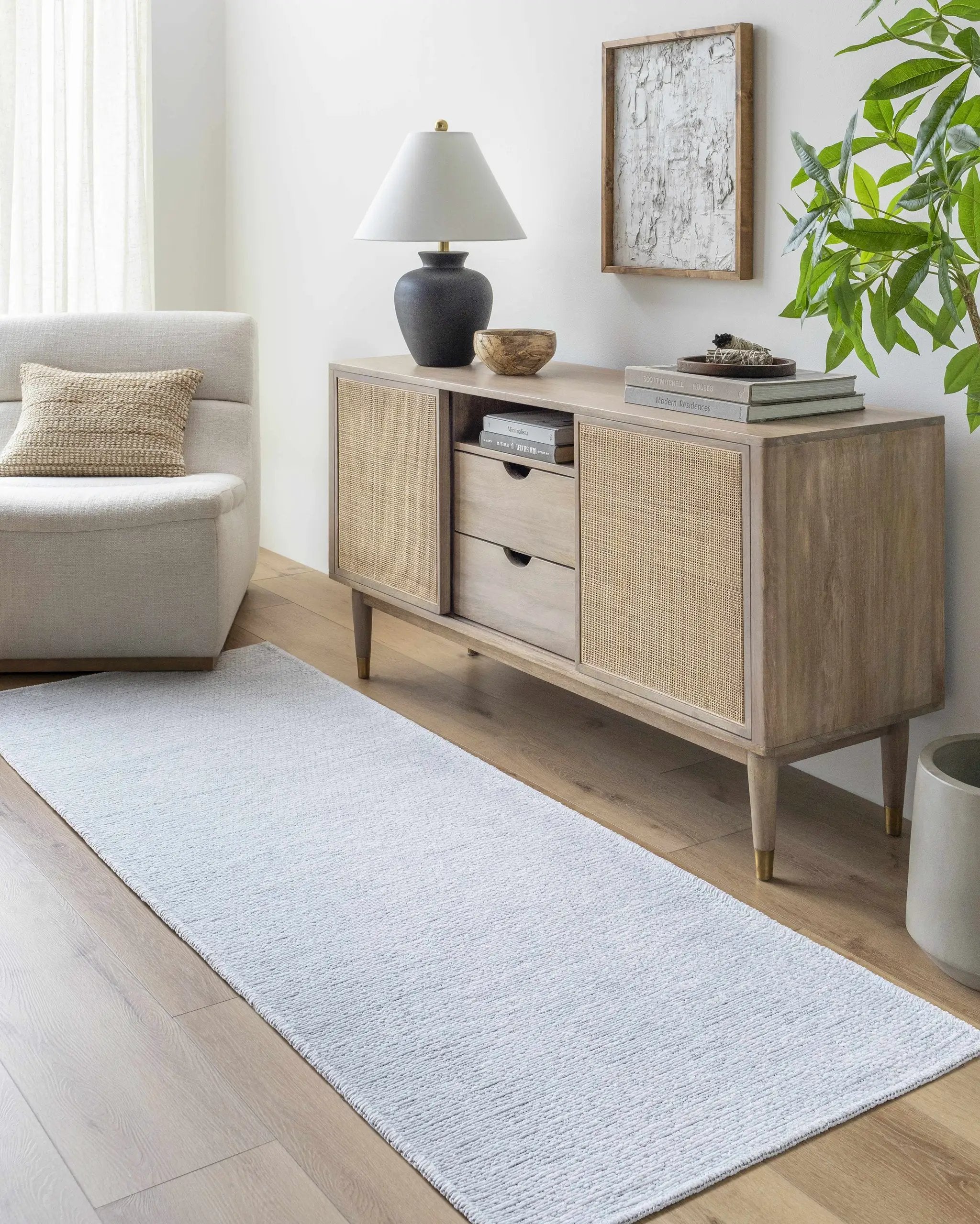 Isako Light Blue Solid Washable Rug - Clearance by Boutique Rugs