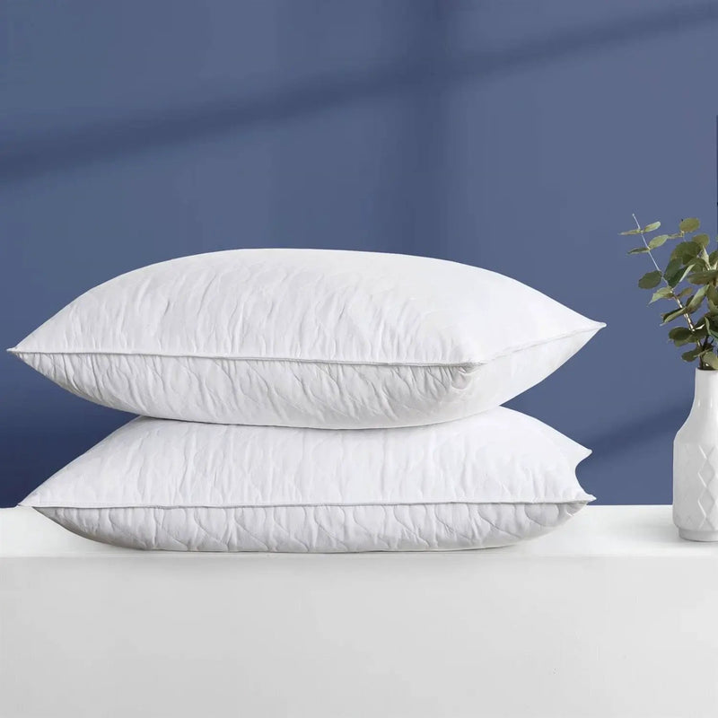 Set of 2 Machine Washable Down Feather Blend Pillow in Standard/Queen size by HomePacific