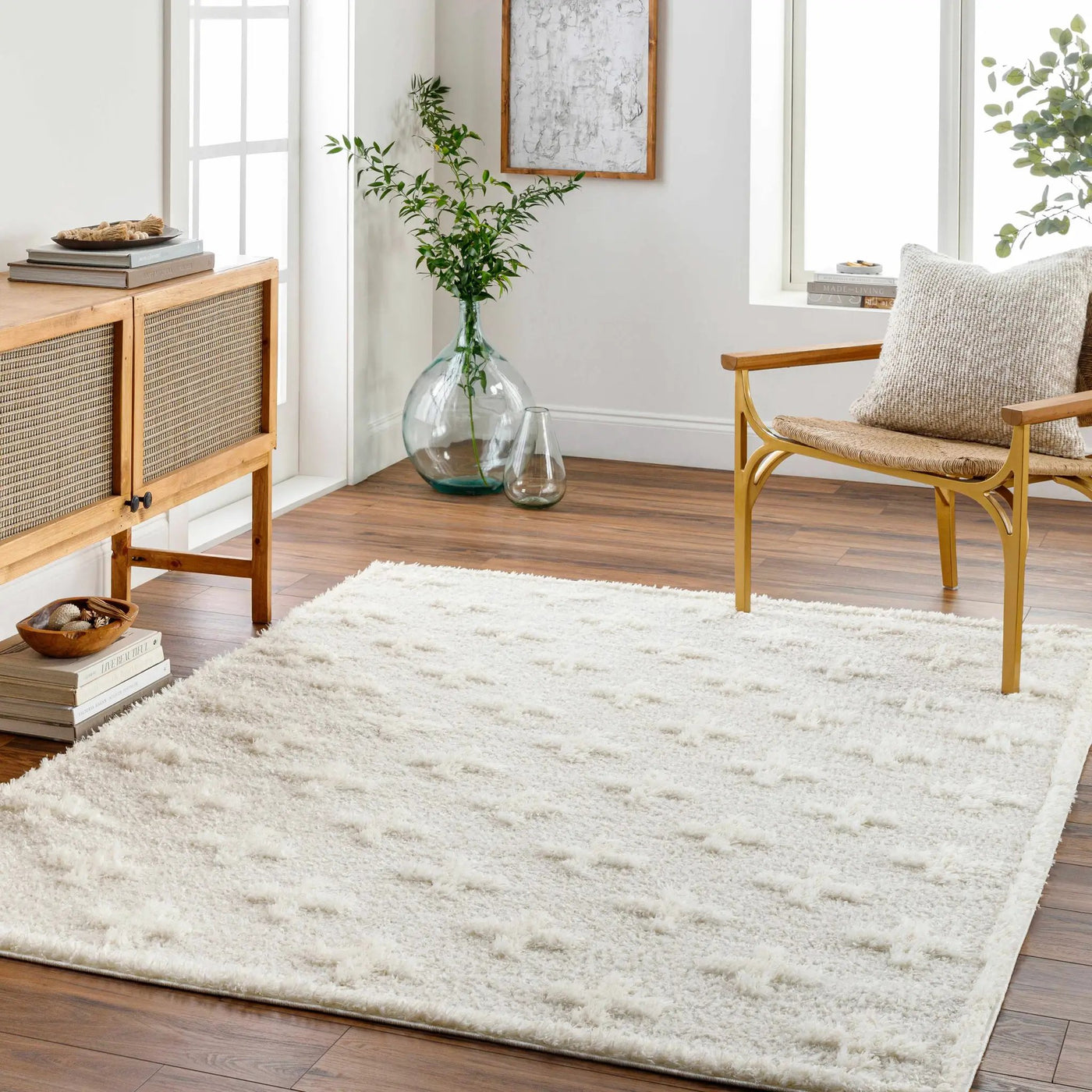 Satu Cream Area Rug by Boutique Rugs