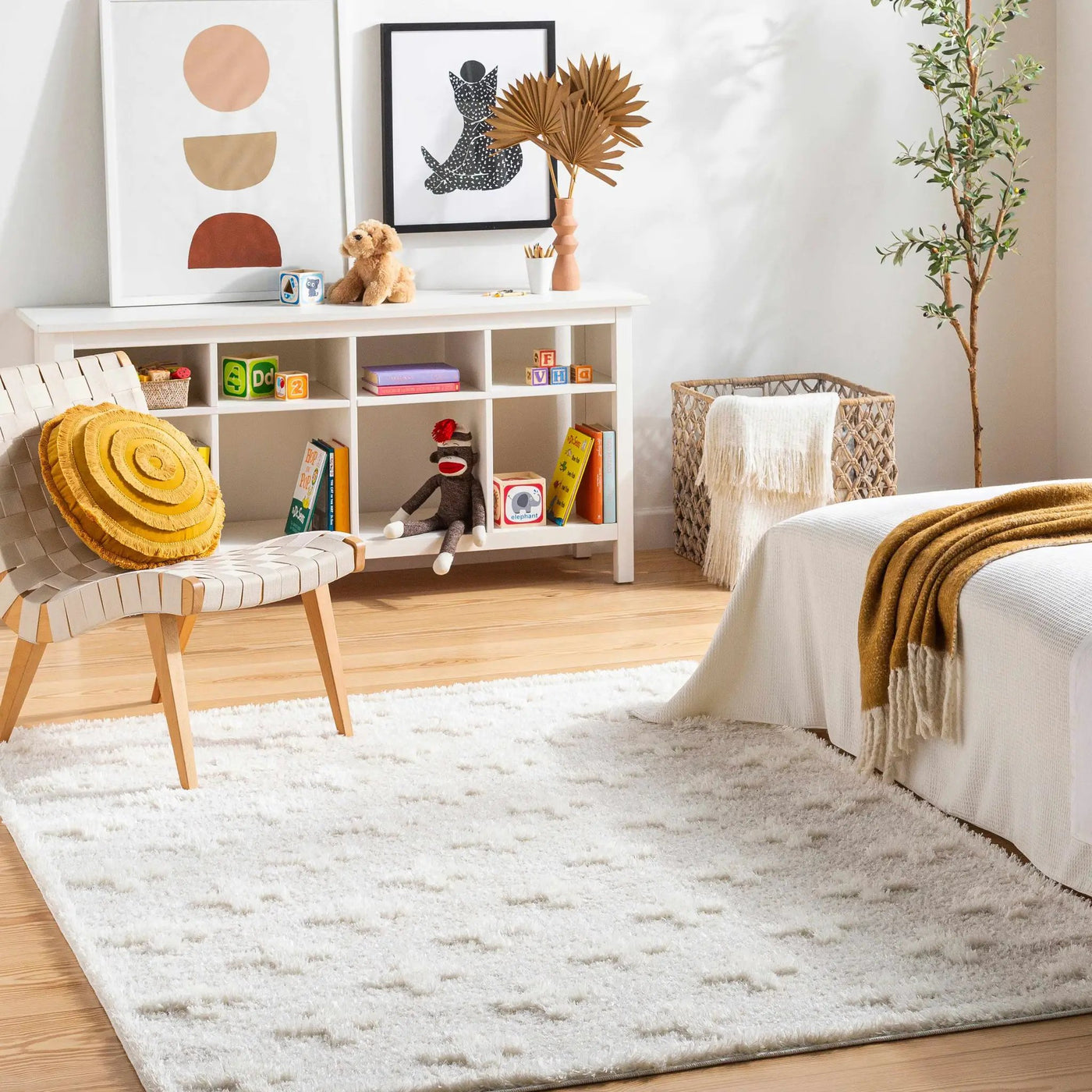 Satu Cream Area Rug by Boutique Rugs