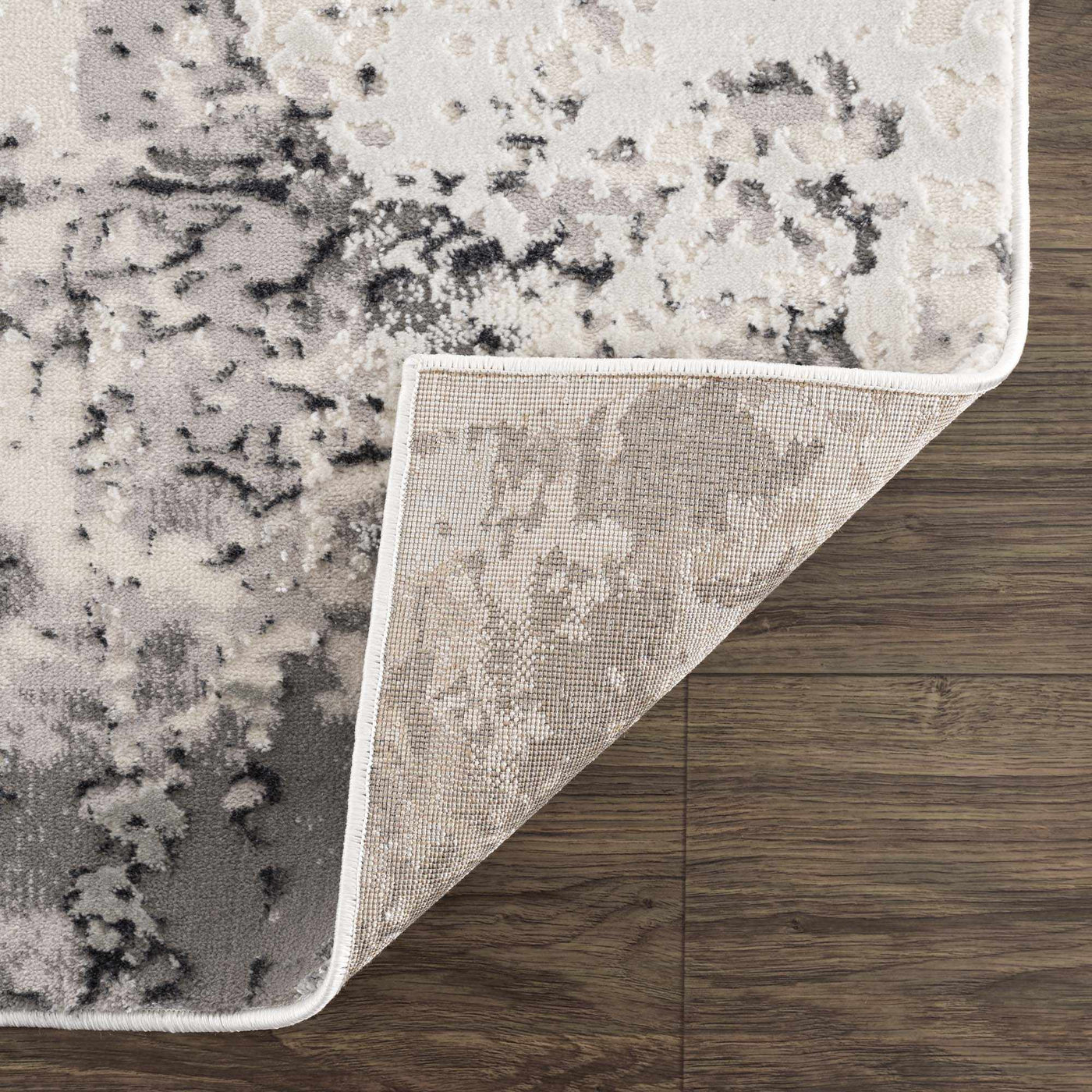 Junko Gray & Blue Marble Area Rug - Clearance by Boutique Rugs