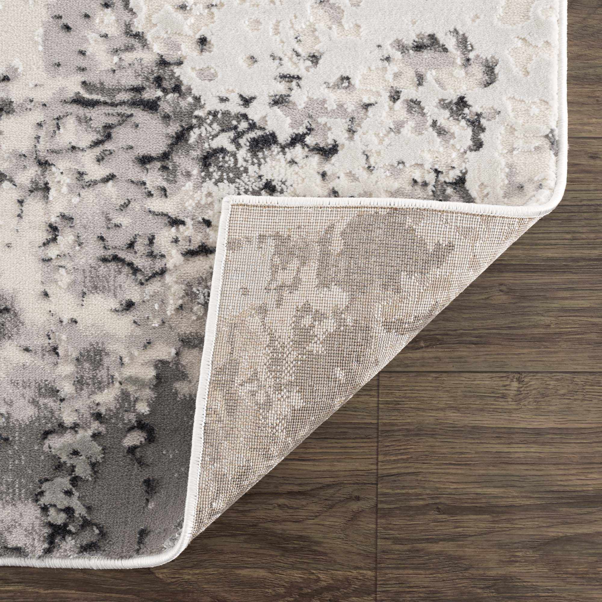Junko Gray & Blue Marble Area Rug - Clearance by Boutique Rugs