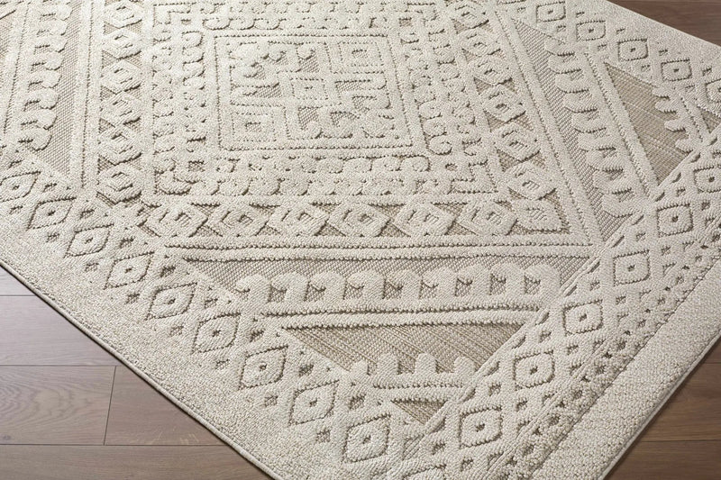 Hibah Bone Outdoor Area Rug - Clearance by Boutique Rugs