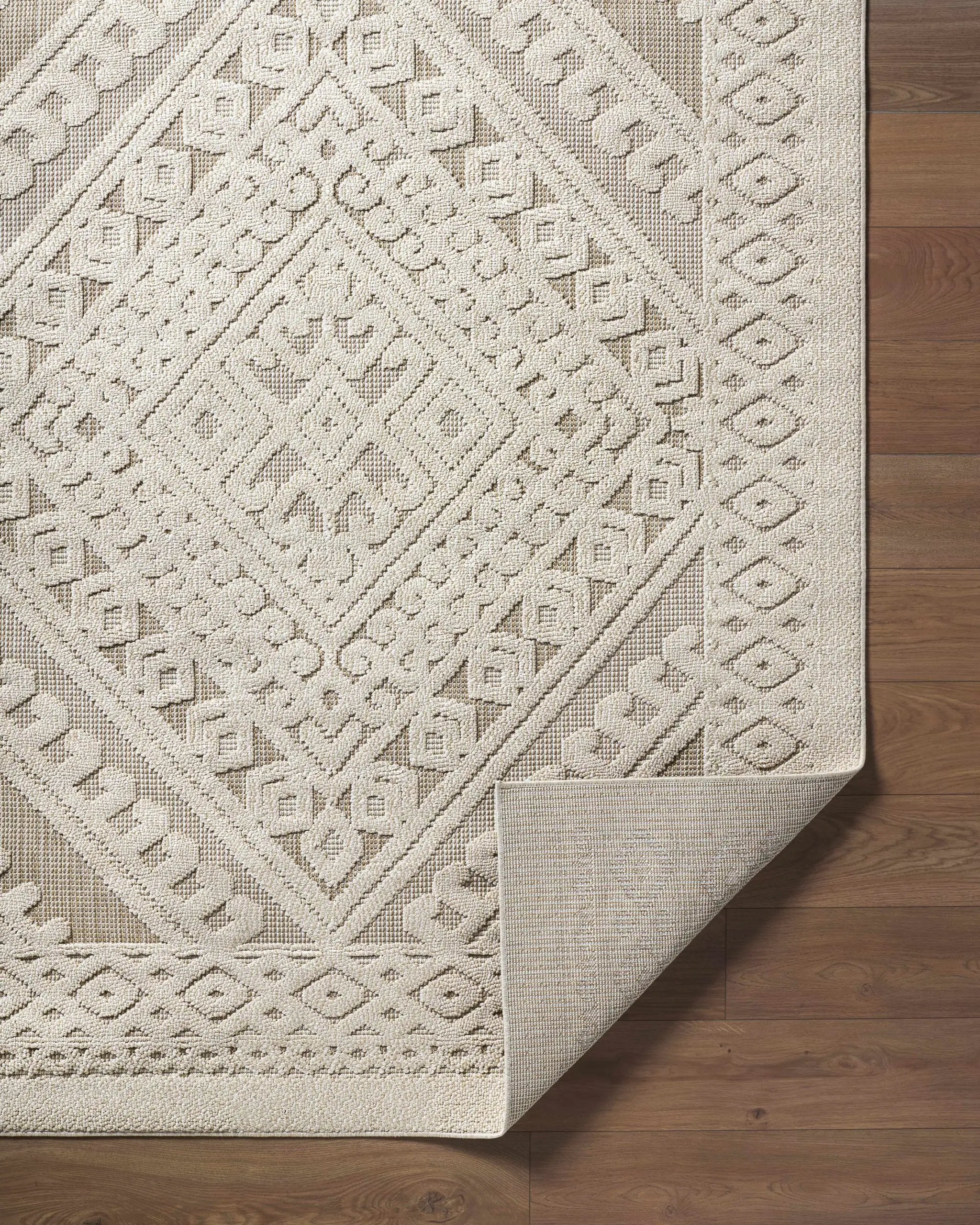 Hibah Bone Outdoor Area Rug - Clearance by Boutique Rugs