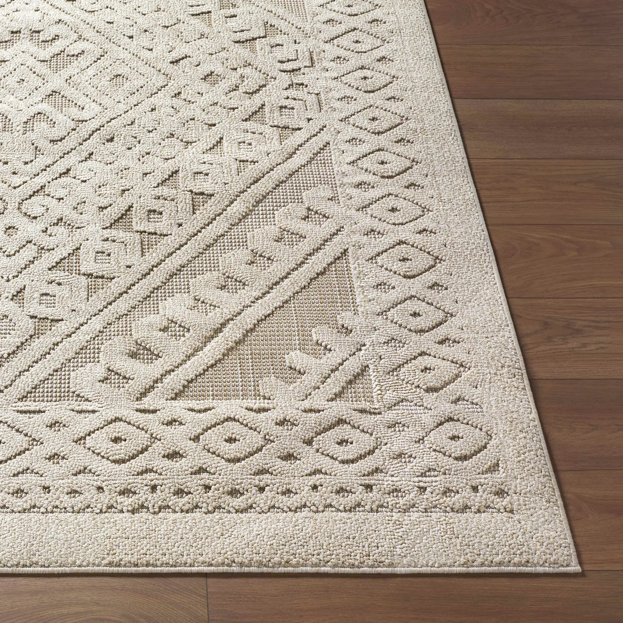 Hibah Bone Outdoor Area Rug - Clearance by Boutique Rugs