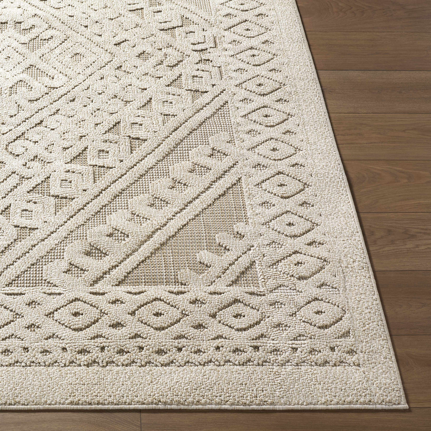 Hibah Bone Outdoor Area Rug - Clearance by Boutique Rugs