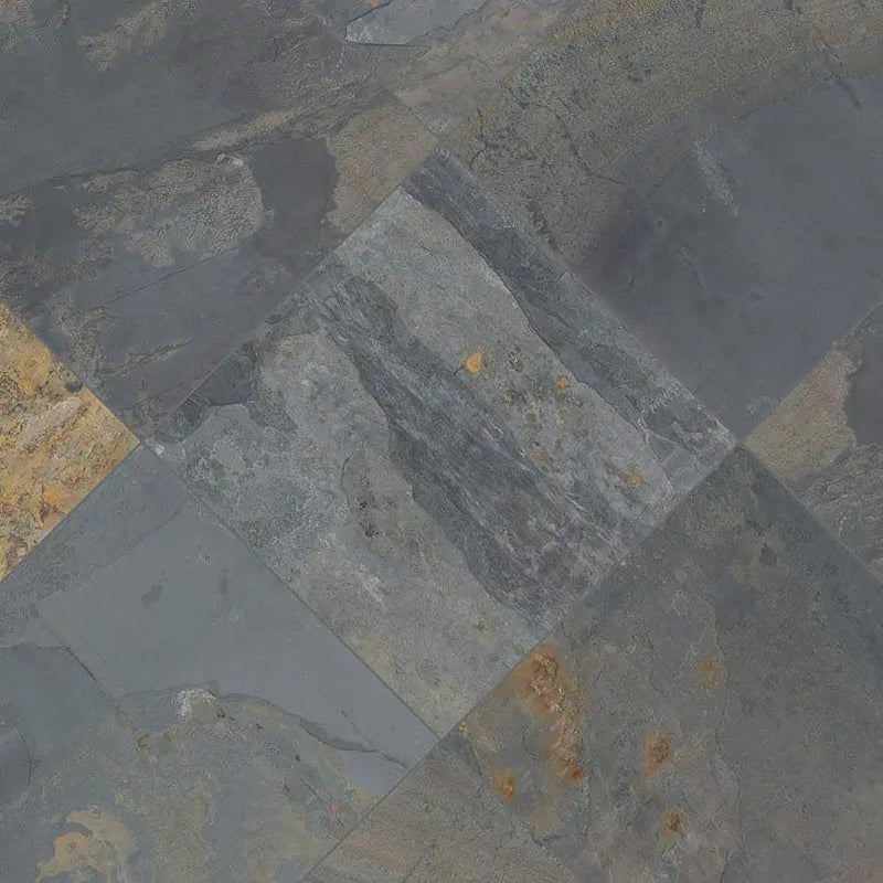 Rustic Gold Slate Pavers 6x24 angled view