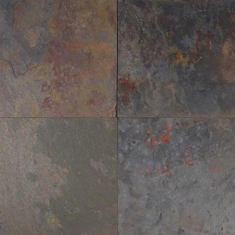 Rustic Gold Gauged Slate Tiles 16x16 close up