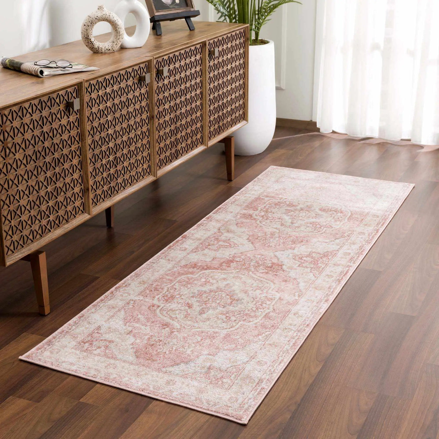 Kandos Blush & Light Pink Area Rug by Boutique Rugs