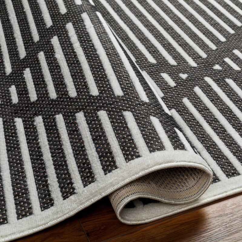 Anah 3D Black Outdoor Rug by Boutique Rugs
