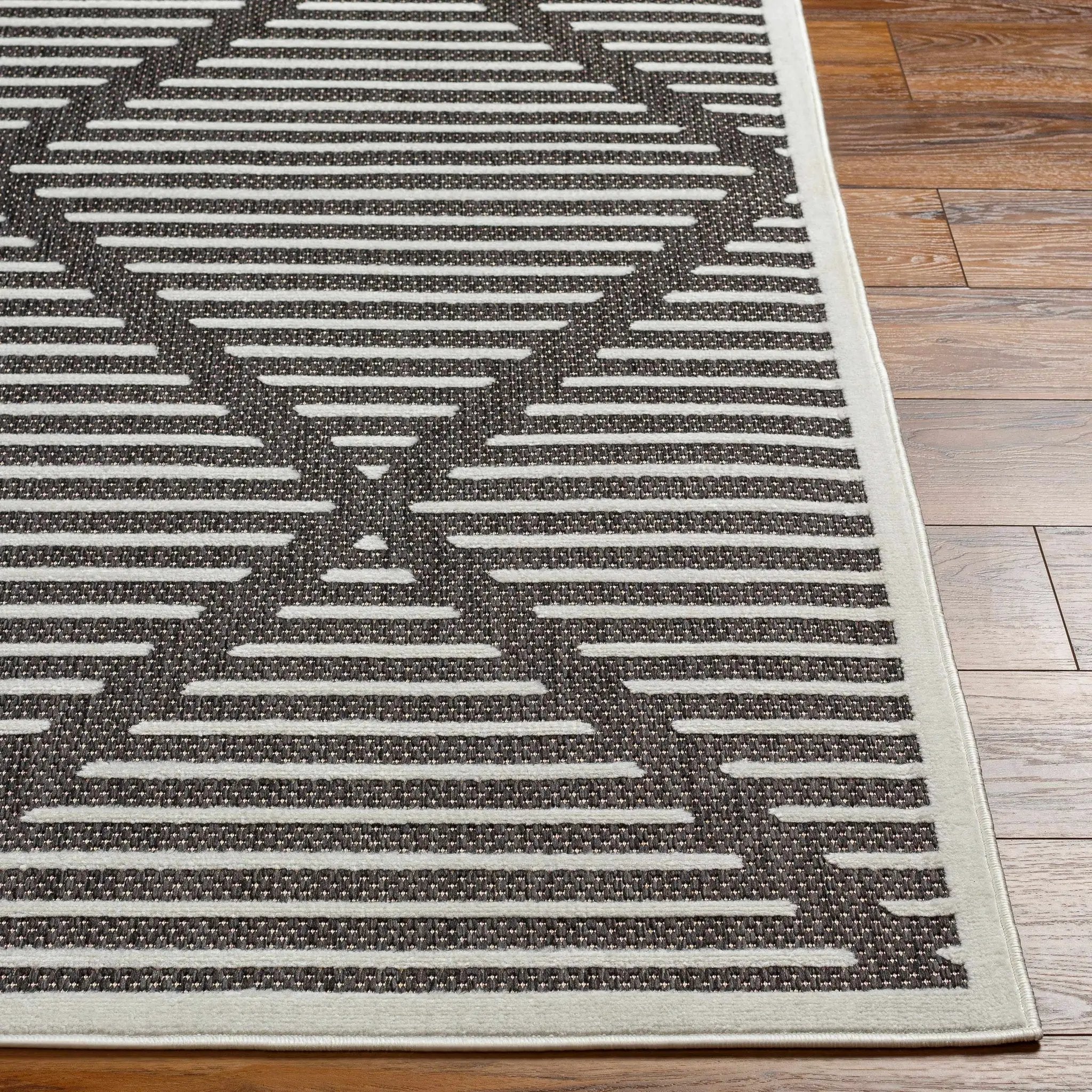 Anah 3D Black Outdoor Rug by Boutique Rugs
