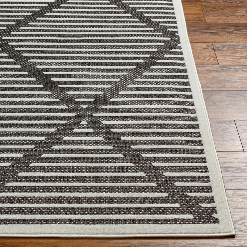 Anah 3D Black Outdoor Rug by Boutique Rugs