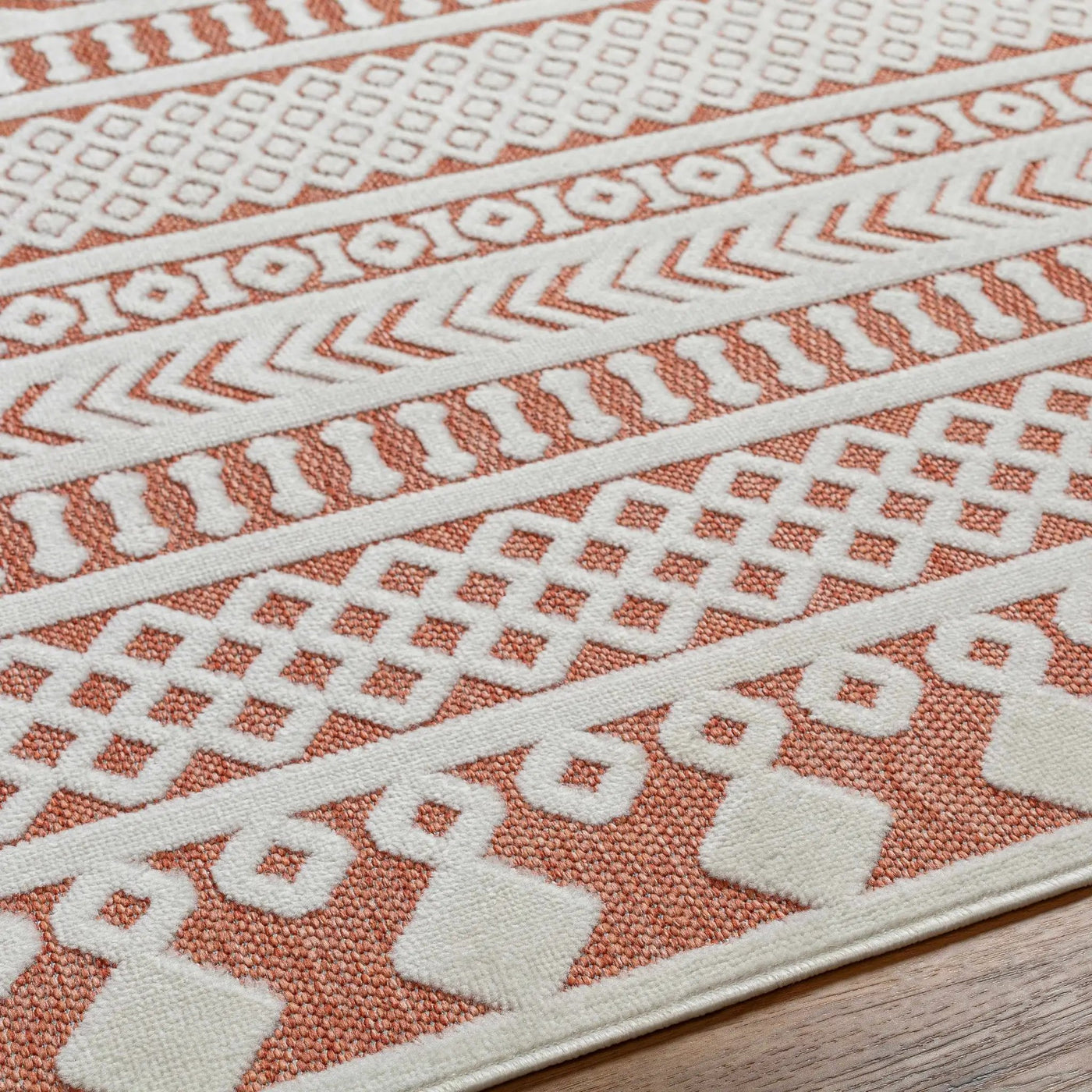 Jove Orange Outdoor Rug - Clearance by Boutique Rugs