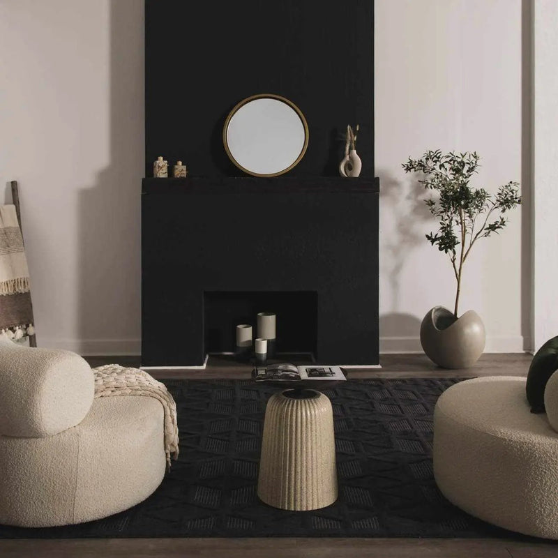Nuri Black Outdoor Rug - Clearance by Boutique Rugs