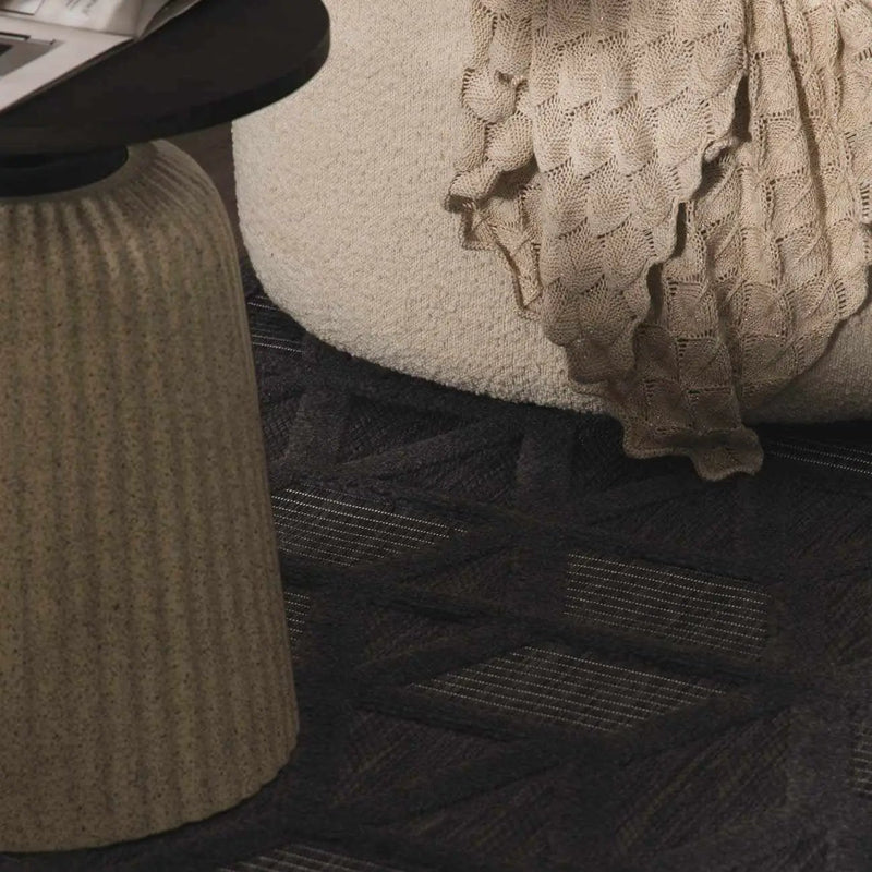 Nuri Black Outdoor Rug - Clearance by Boutique Rugs