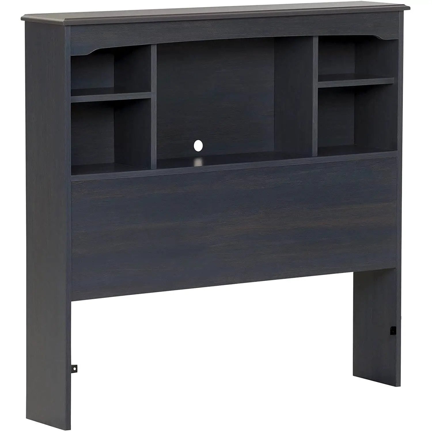 Twin size Bookcase Headboard in Dark Blueberry Finish by HomePacific