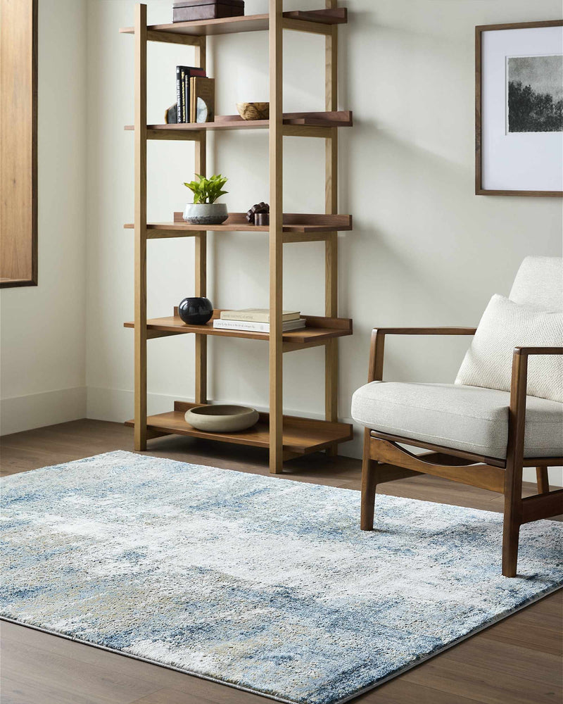 Duval Blue Abstract Area Rug by Boutique Rugs