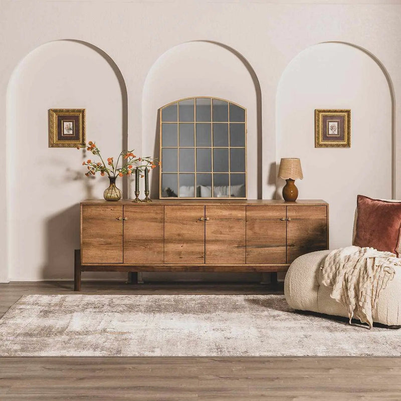 Duval Taupe Abstract Area Rug by Boutique Rugs