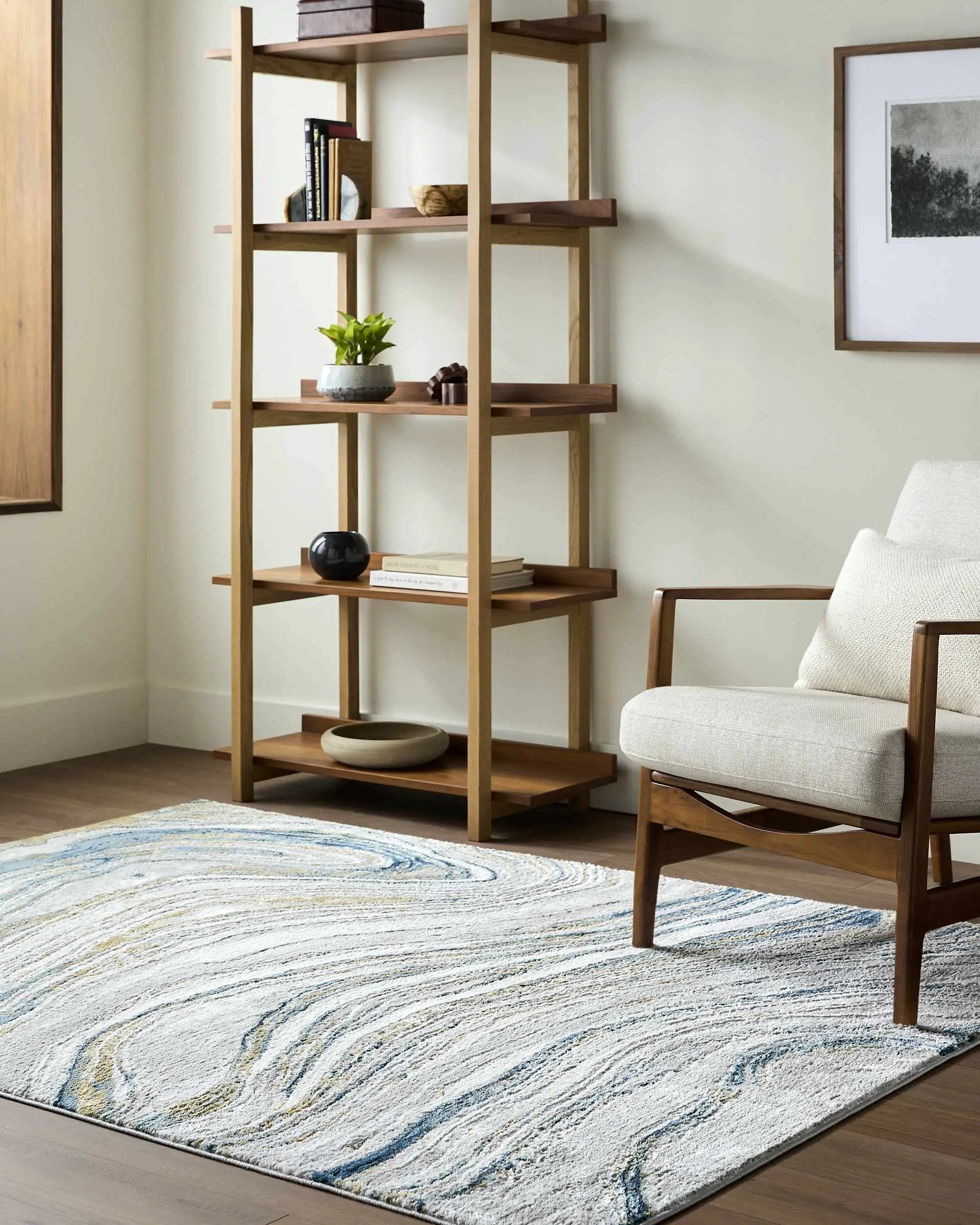 Gregg Silver Gray Marble Area Rug by Boutique Rugs