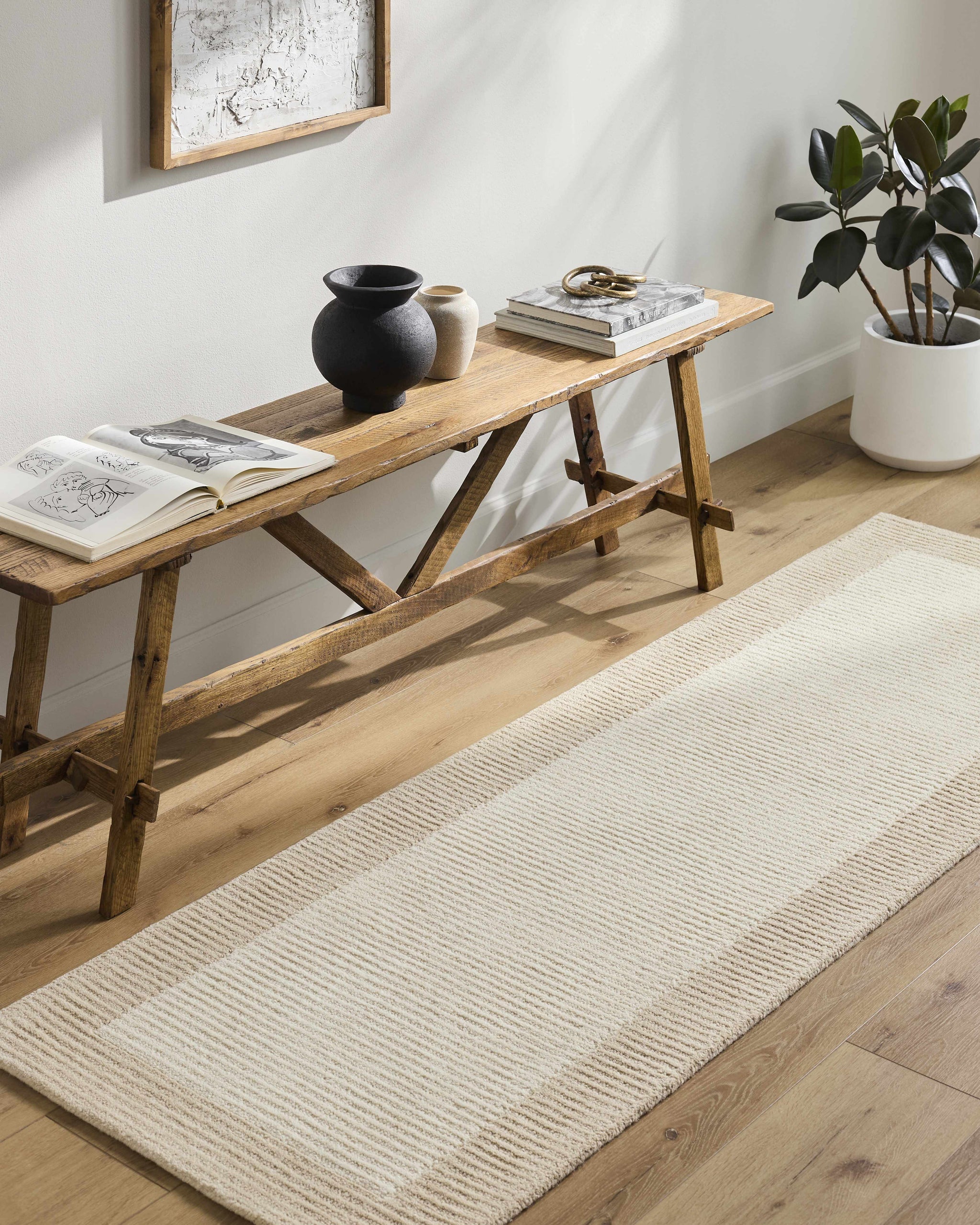 Amadi Beige Wool Area Rug by Boutique Rugs