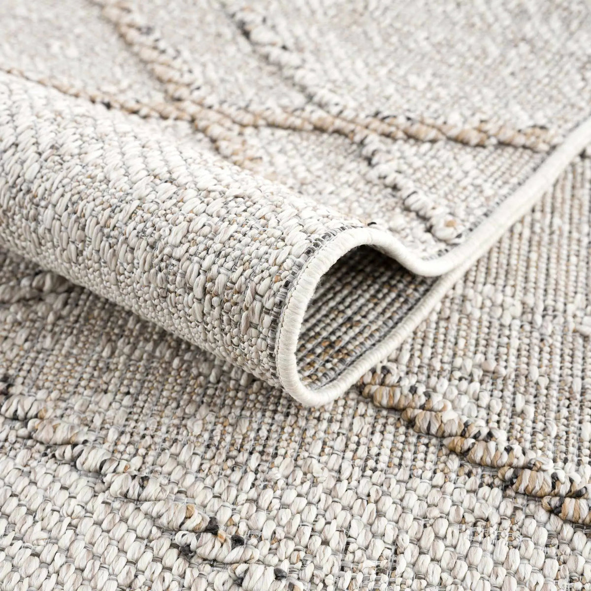 Baqer Bone & Tan Area Rug by Hauteloom