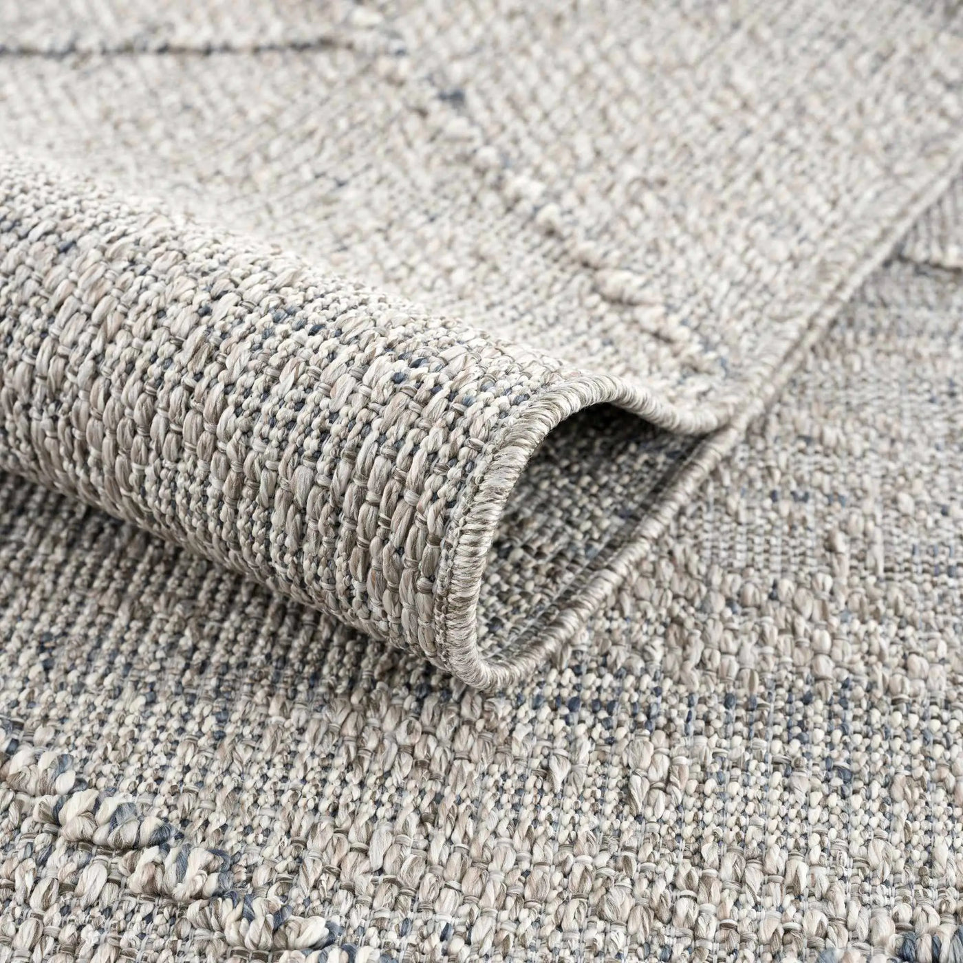 Baqer Taupe & Gray Textured Performance Outdoor Rug - Clearance by Boutique Rugs
