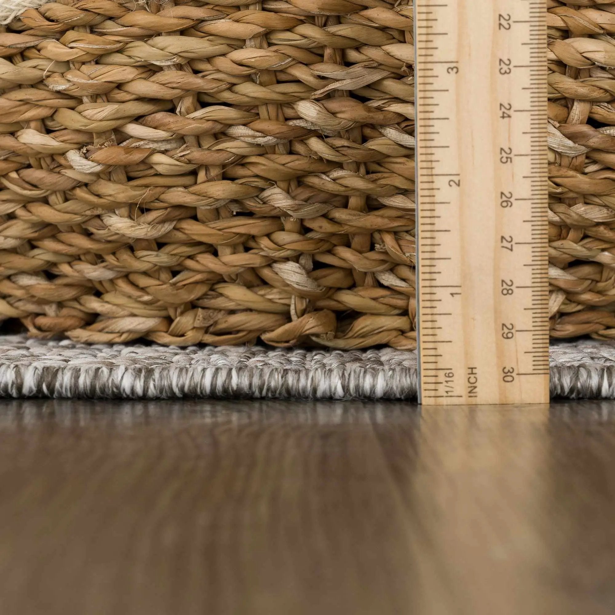 Baqer Taupe & Gray Textured Performance Outdoor Rug - Clearance by Boutique Rugs