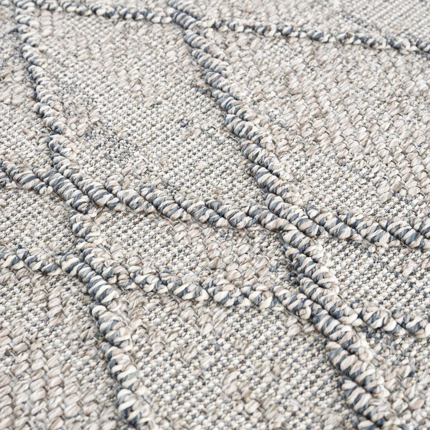 Baqer Taupe & Gray Textured Performance Outdoor Rug - Clearance by Boutique Rugs