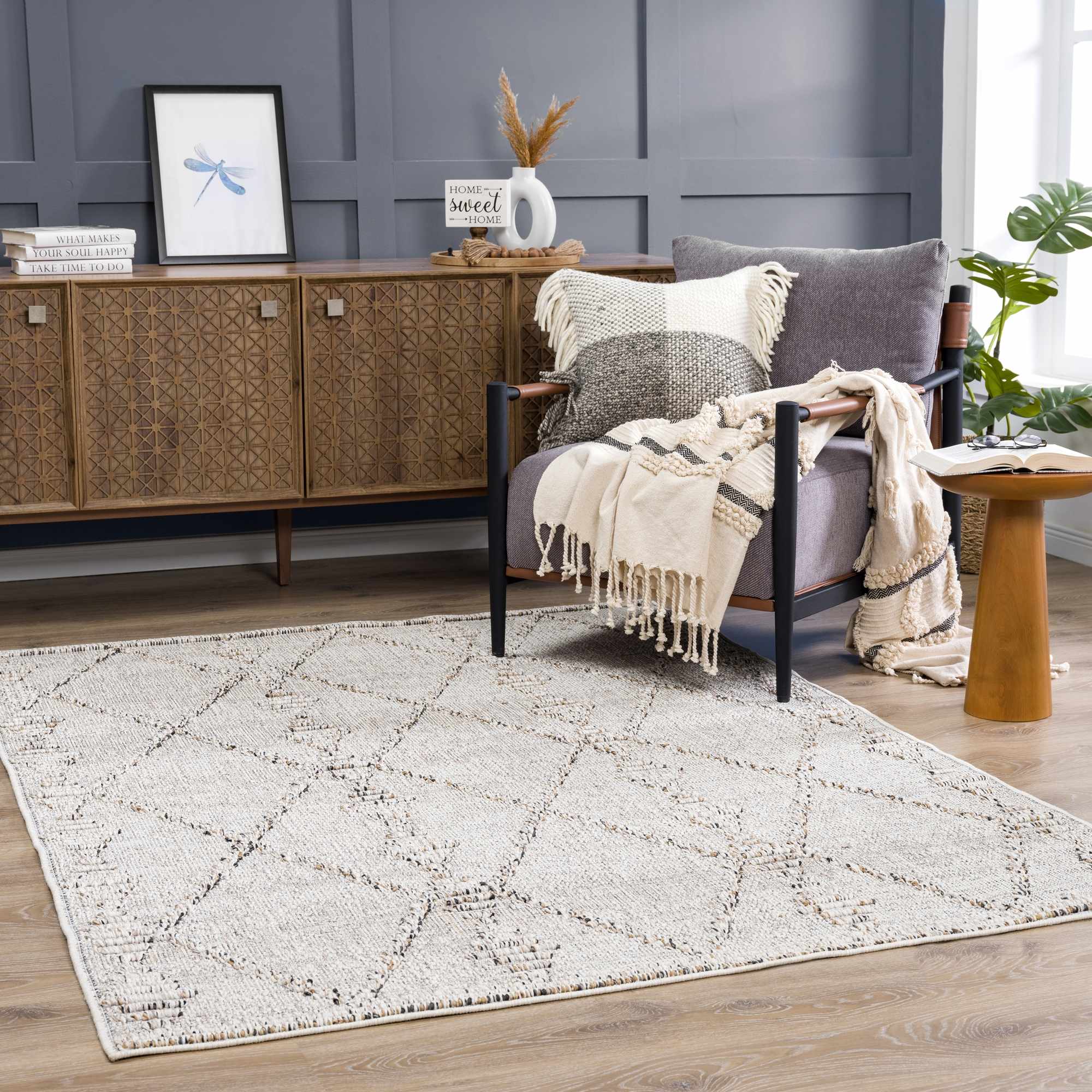 Nyla Bone Indoor & Outdoor Rug - 2x3 - Clearance by Boutique Rugs