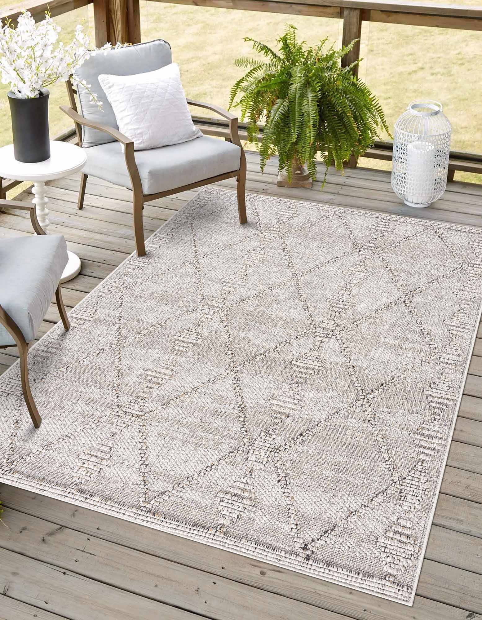 Nyla Bone Indoor & Outdoor Rug - 2x3 - Clearance by Boutique Rugs