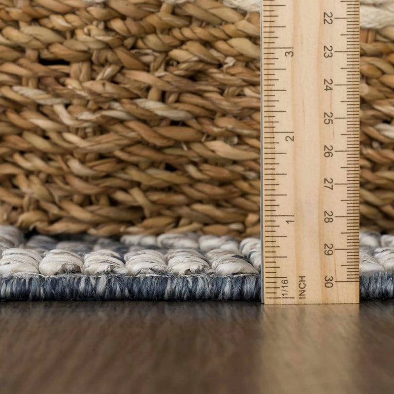 Diah Gray Blue & Bone Outdoor Area Rug - Clearance by Boutique Rugs