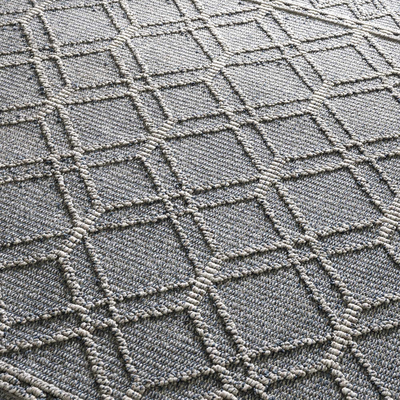 Diah Gray Blue & Bone Outdoor Area Rug - Clearance by Boutique Rugs