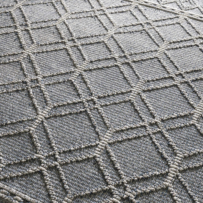 Diah Gray Blue & Bone Outdoor Area Rug - Clearance by Boutique Rugs