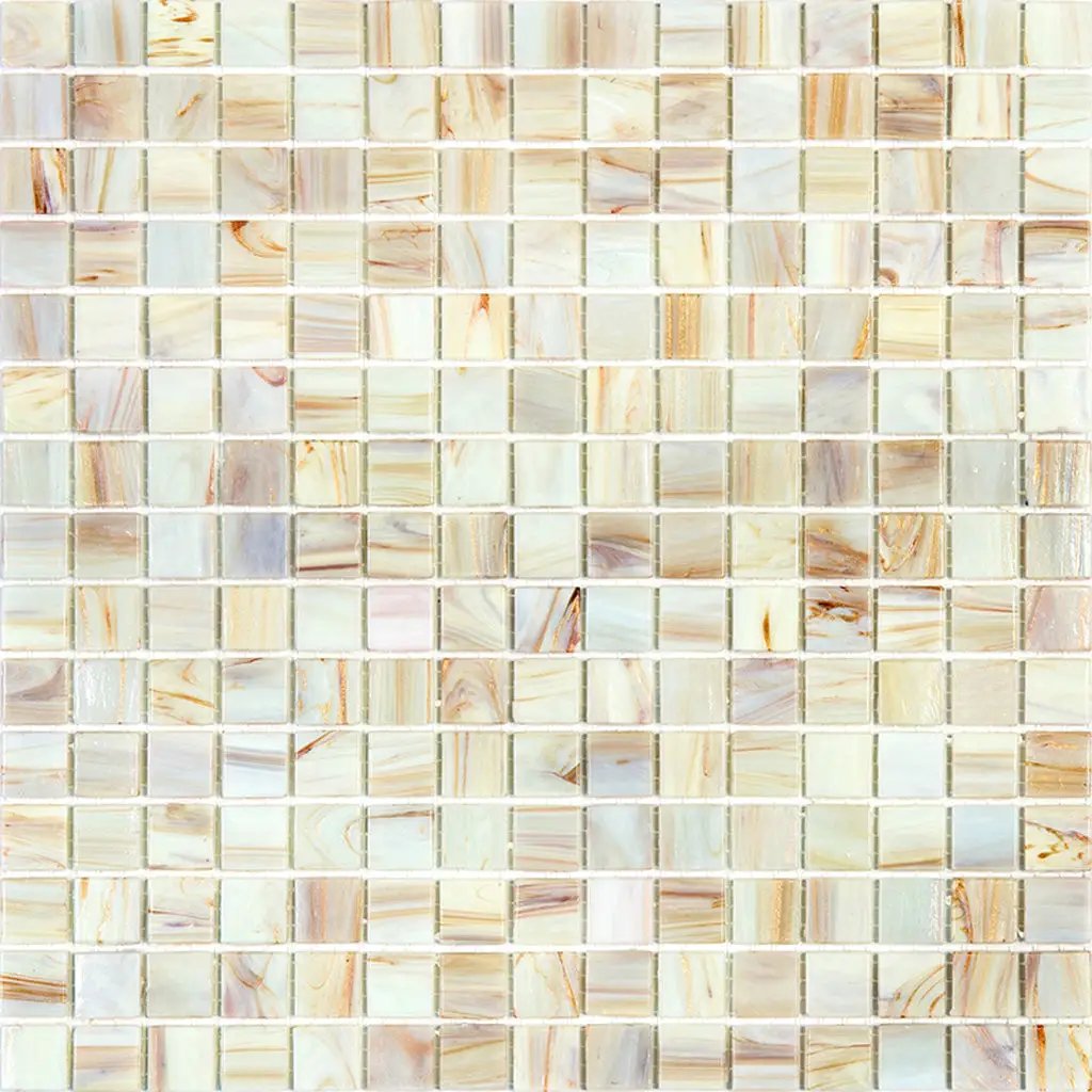 Beige 12x12 Glossy Uniform Square Glass Mosaic Tile (20 pack, 20 sq ft/case) by Apollo Tile