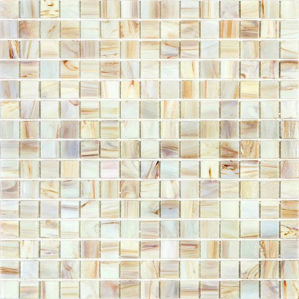 Beige 12x12 Glossy Uniform Square Glass Mosaic Tile (20 pack, 20 sq ft/case)