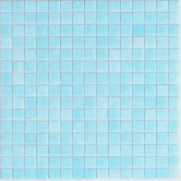 Baby Blue 12x12 Glossy Uniform Square Glass Mosaic Tile (20 pack, 20 sq ft/case)