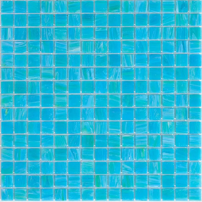 Blue-Green 12x12 Glossy Uniform Square Glass Mosaic Tile (20 pack, 20 sq ft/case) by Apollo Tile