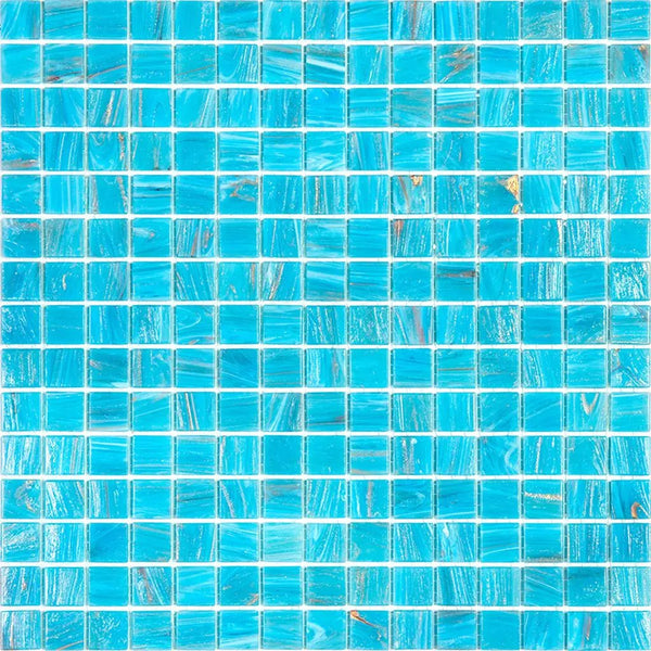 Vivid Sky Blue 12x12 Glossy Uniform Square Glass Mosaic Tile (20 pack, 20 sq ft/case)