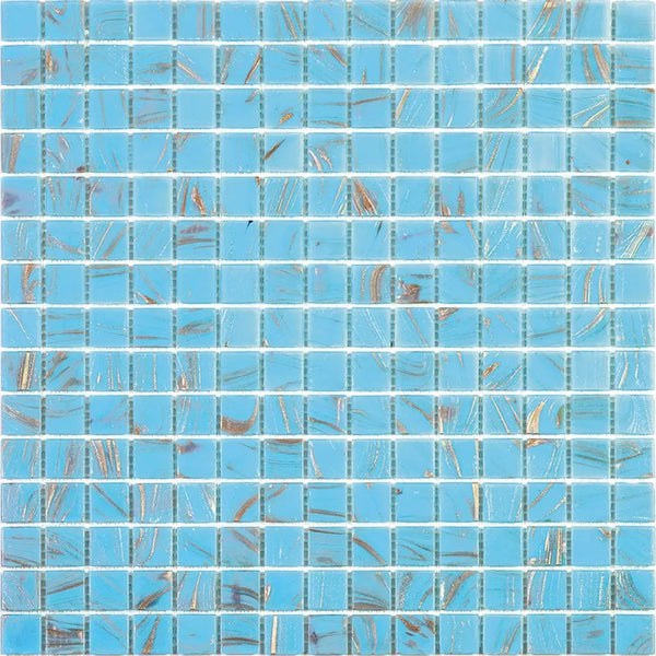 Maya Blue 12x12 Glossy Uniform Square Glass Mosaic Tile (20 pack, 20 sq ft/case)