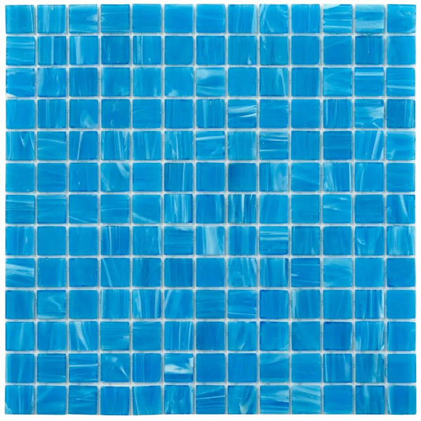 Dodger Blue 12x12 Glossy Uniform Square Glass Mosaic Tile (20 pack, 20 sq ft/case)