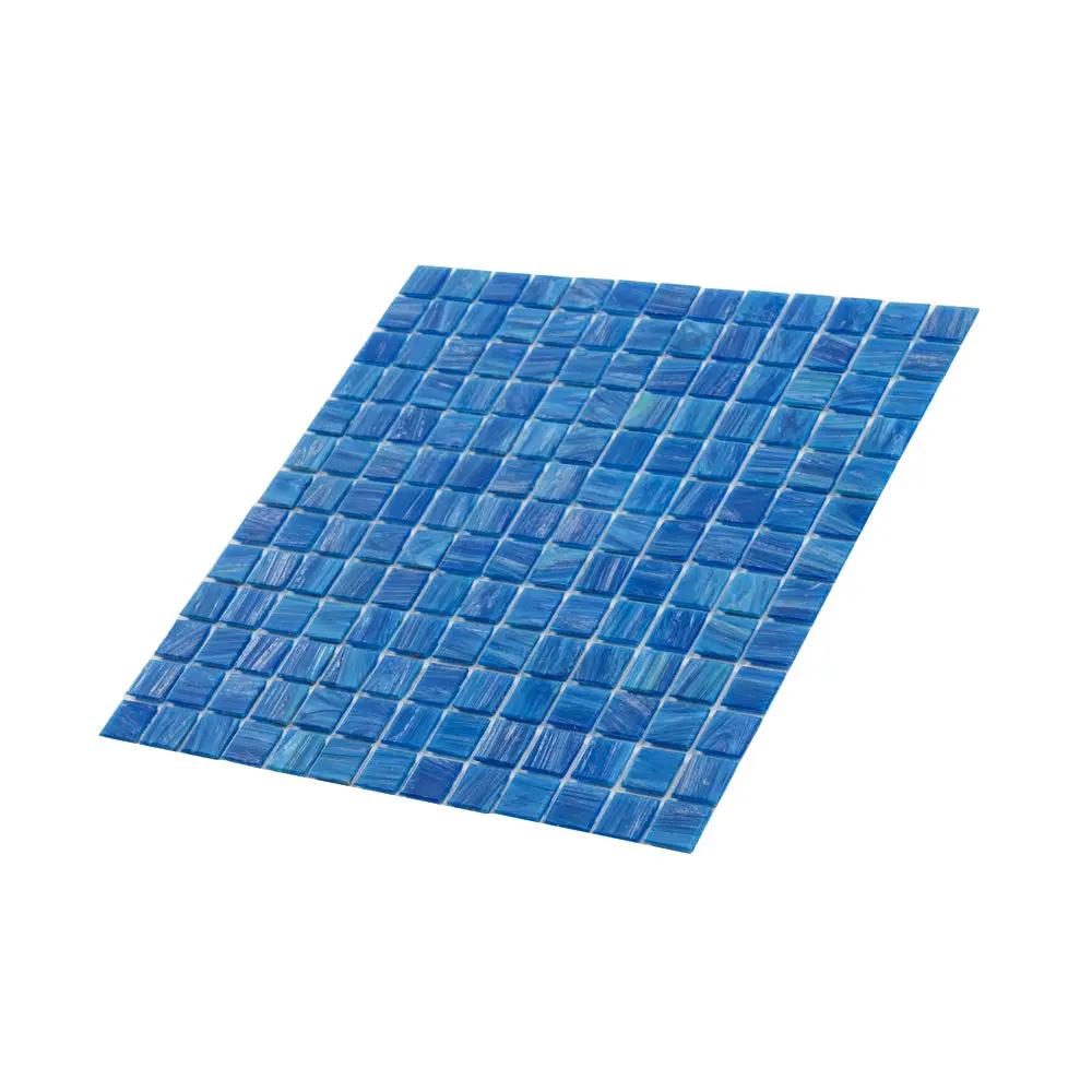 Trypan Blue 12x12 Glossy Uniform Square Glass Mosaic Tile (20 pack, 20 sq ft/case) by Apollo Tile