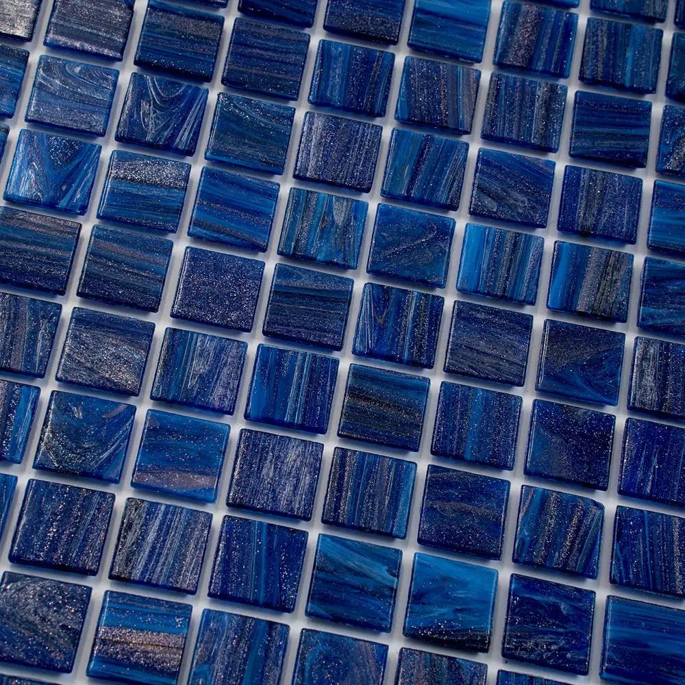 Egyptian Blue 12x12 Glossy Uniform Square Glass Mosaic Tile (20 pack, 20 sq ft/case) by Apollo Tile