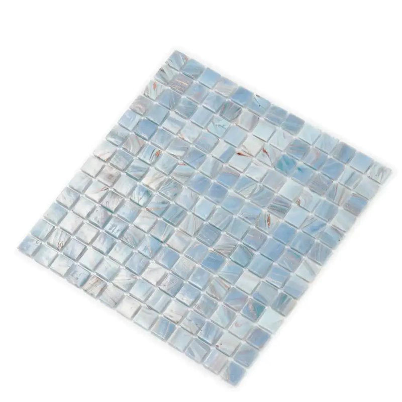 Manatee Blue 12x12 Glossy Uniform Square Glass Mosaic Tile (20 pack, 20 sq ft/case) by Apollo Tile